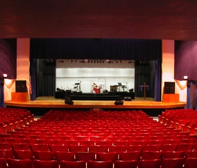View from the auditorium toward the Washington Theatre stage